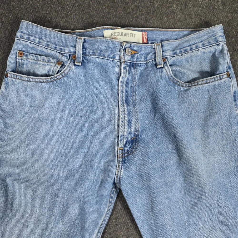 Levis 505 Regular Fit Jeans Mens 36x30 Measures 34x28.5 Blue‎ Straight Leg Denim
